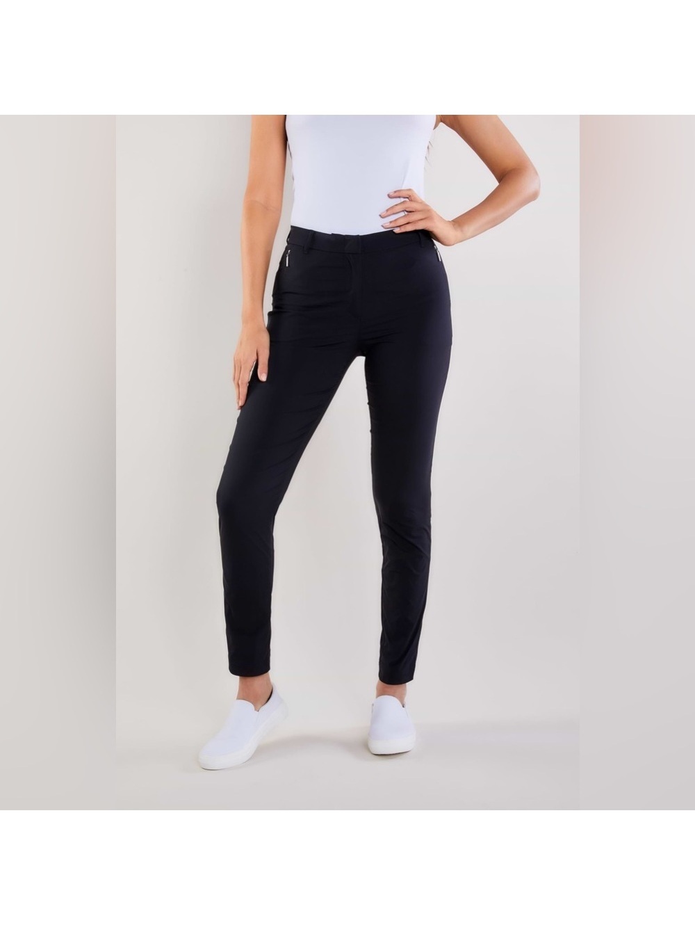 Anatomie Thea Curvy Straight-Leg Pants Black Women’s Size Small